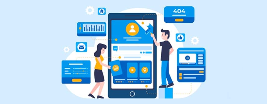 React Native app developers showing app development process in mobile